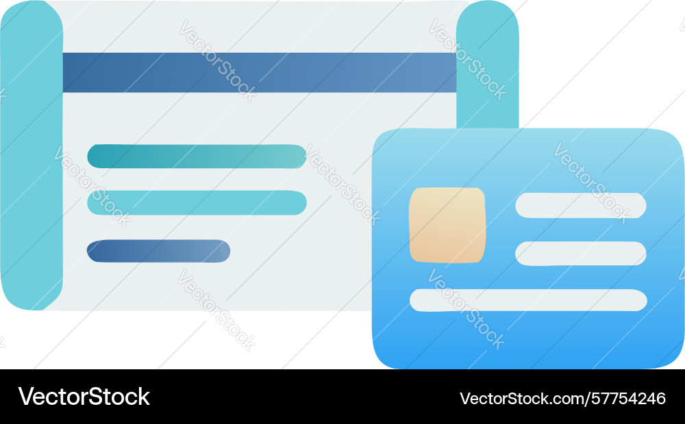 Multiple payment records document financial data vector image