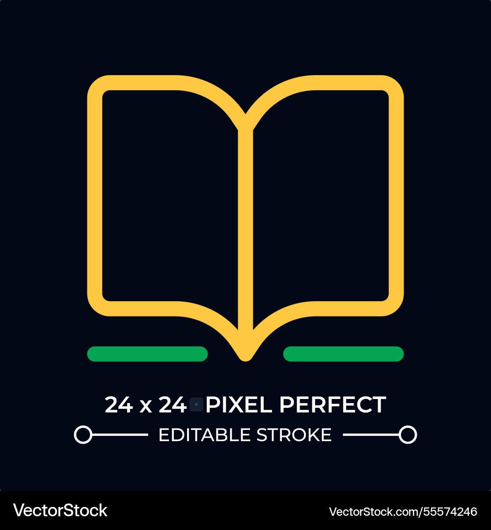 Open book dark color line ui icon Open book dark color line ui icon vector image