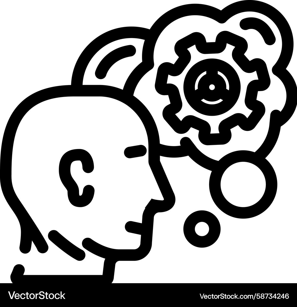 Setup & Configuration Line Icon Vector Image