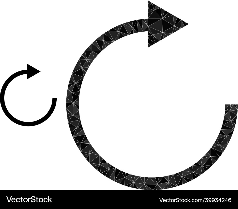 Triangle filled rotate right arrow icon Triangle filled rotate right arrow icon vector image