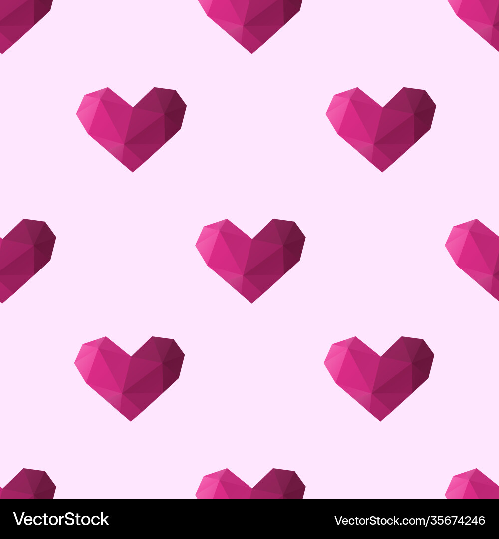 Triangle Heart Pattern Background vector image