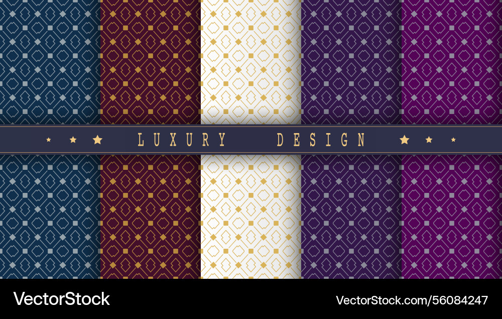 A luxurious pattern set of spectacular patterns Vector Image