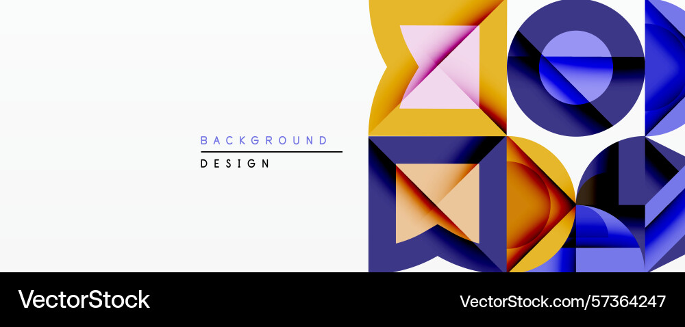 Abstract geometric composition overlapping shapes Vector Image