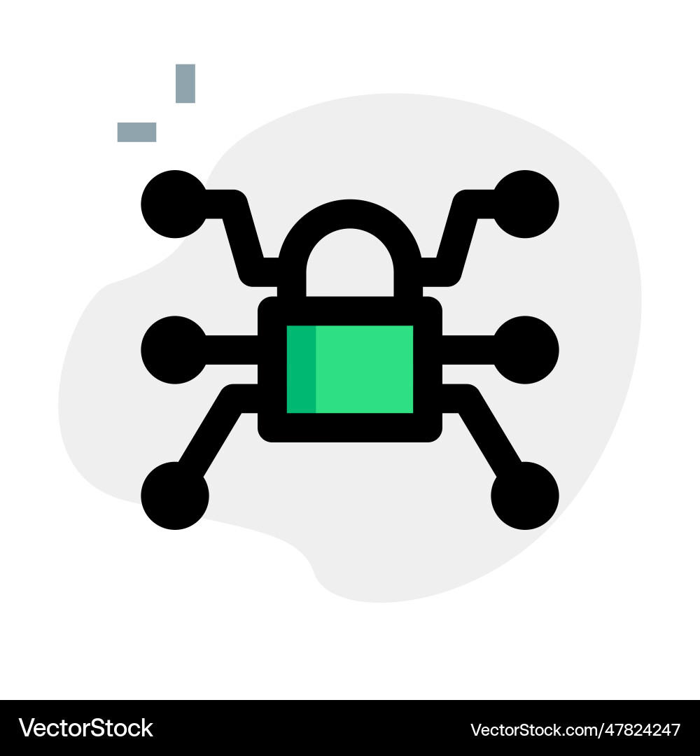 Advanced electronic lock with smart functions vector image