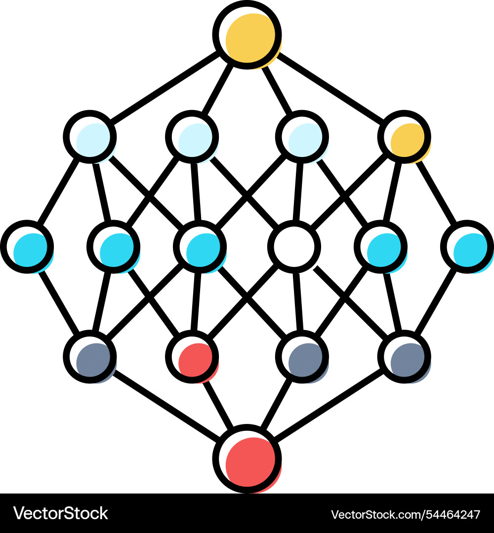 Apriori algorithm color icon Apriori algorithm color icon vector image