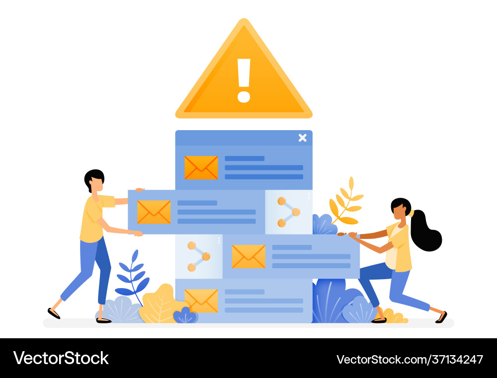 Banner design error alerts for sorting Vector Image