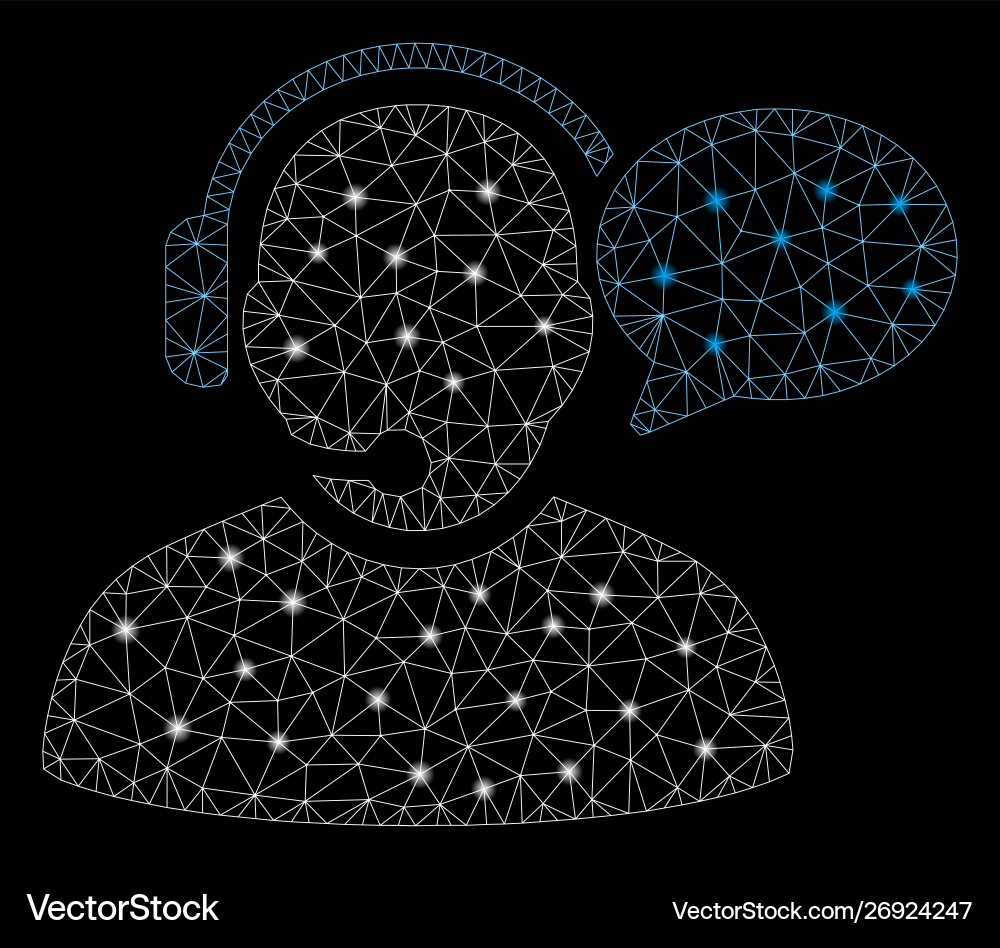 Bright mesh carcass operator message with light Bright mesh carcass operator message with light vector image