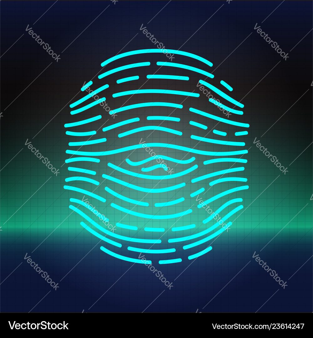 Fingerprint Scan Icon Vector Image