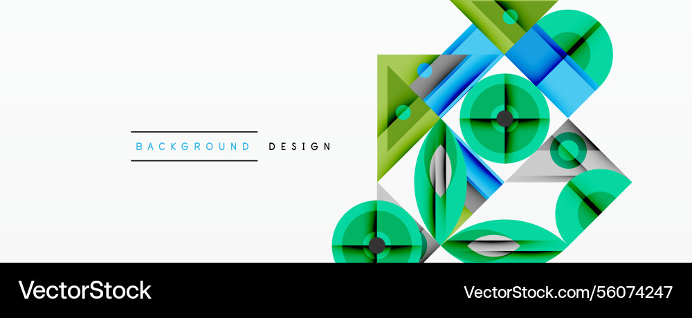 Geometric abstract composition with intersecting vector image