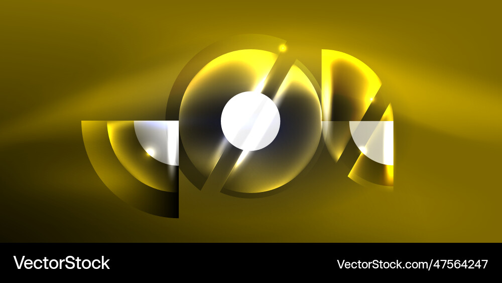 Neon round shapes lines and triangle elements hi Neon round shapes lines and triangle elements hi Vector Image