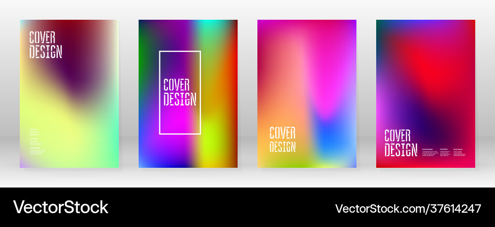 Pastel soft rainbow gradient set color background Pastel soft rainbow gradient set color background vector image