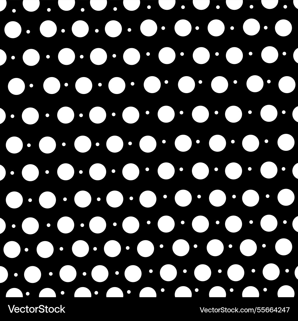 Polka dot pattern design on black background Polka dot pattern design on black background Vector Image