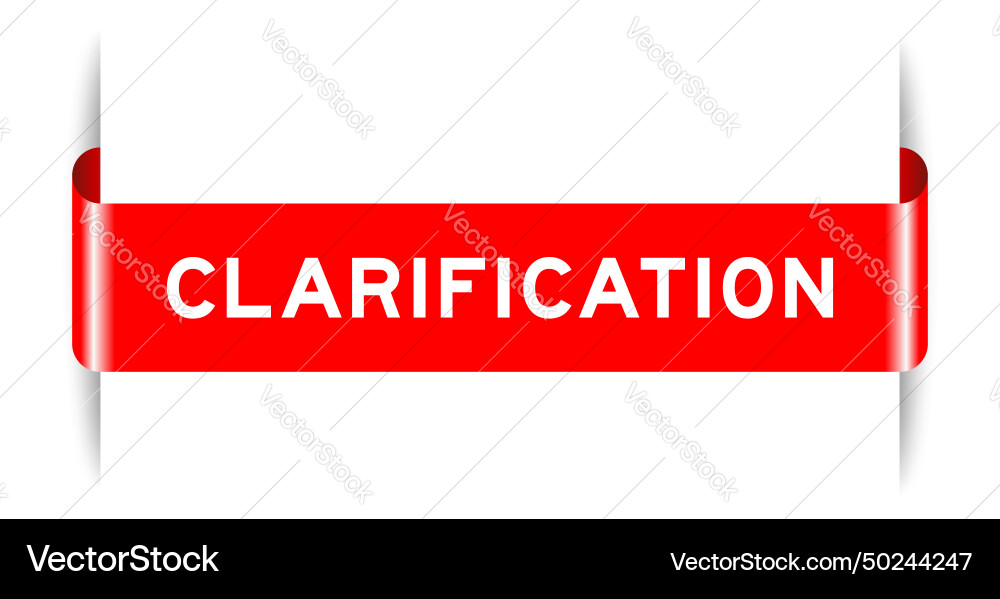 Red color inserted label banner with word Red color inserted label banner with word vector image