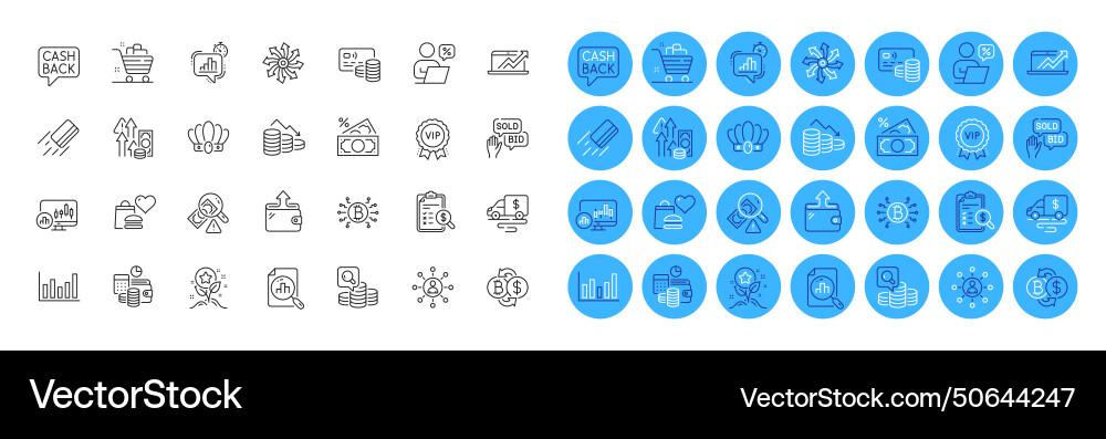 Statistics timer column chart and sales diagram Vector Image