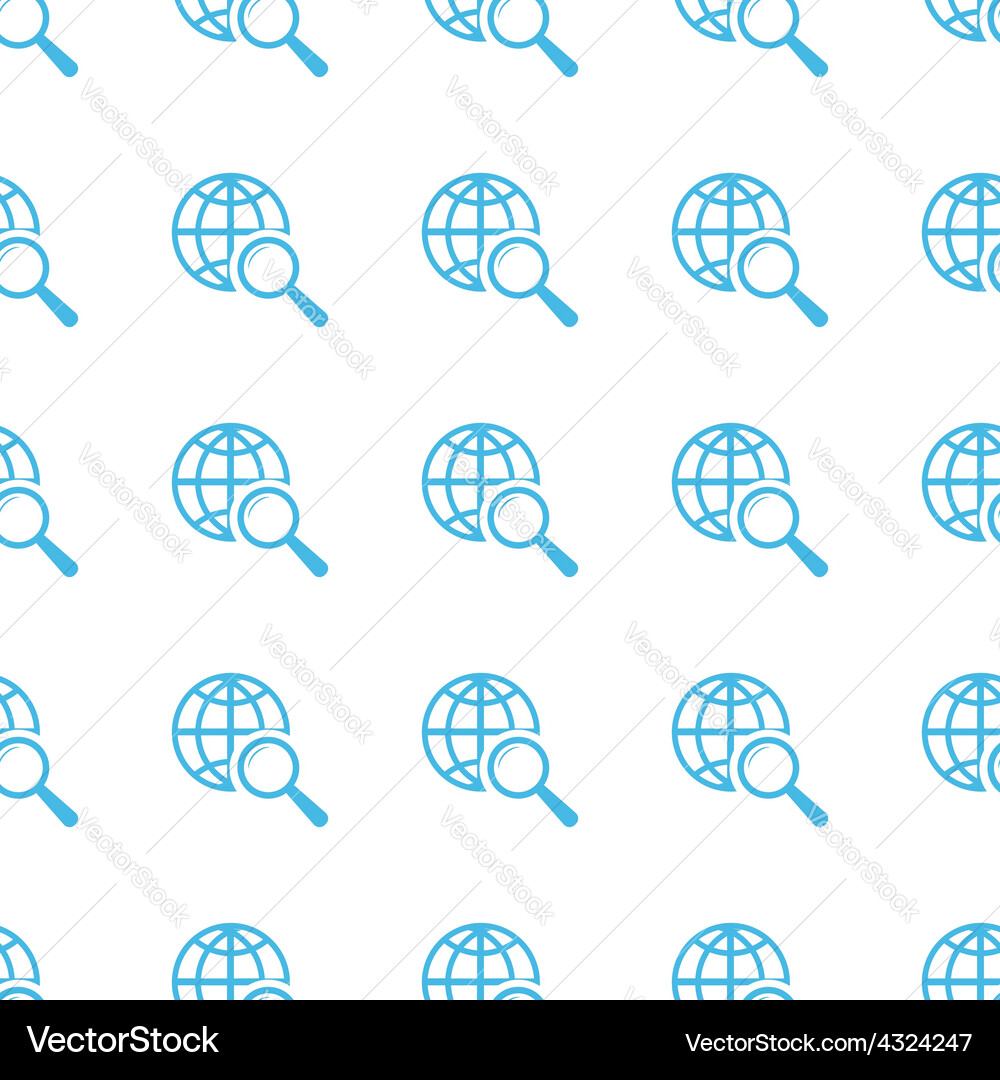 Unique world scan seamless pattern vector image