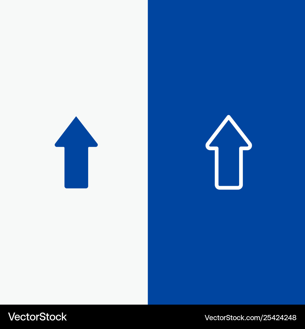 Arrow arrows up upload line and glyph solid icon Arrow arrows up upload line and glyph solid icon Vector Image