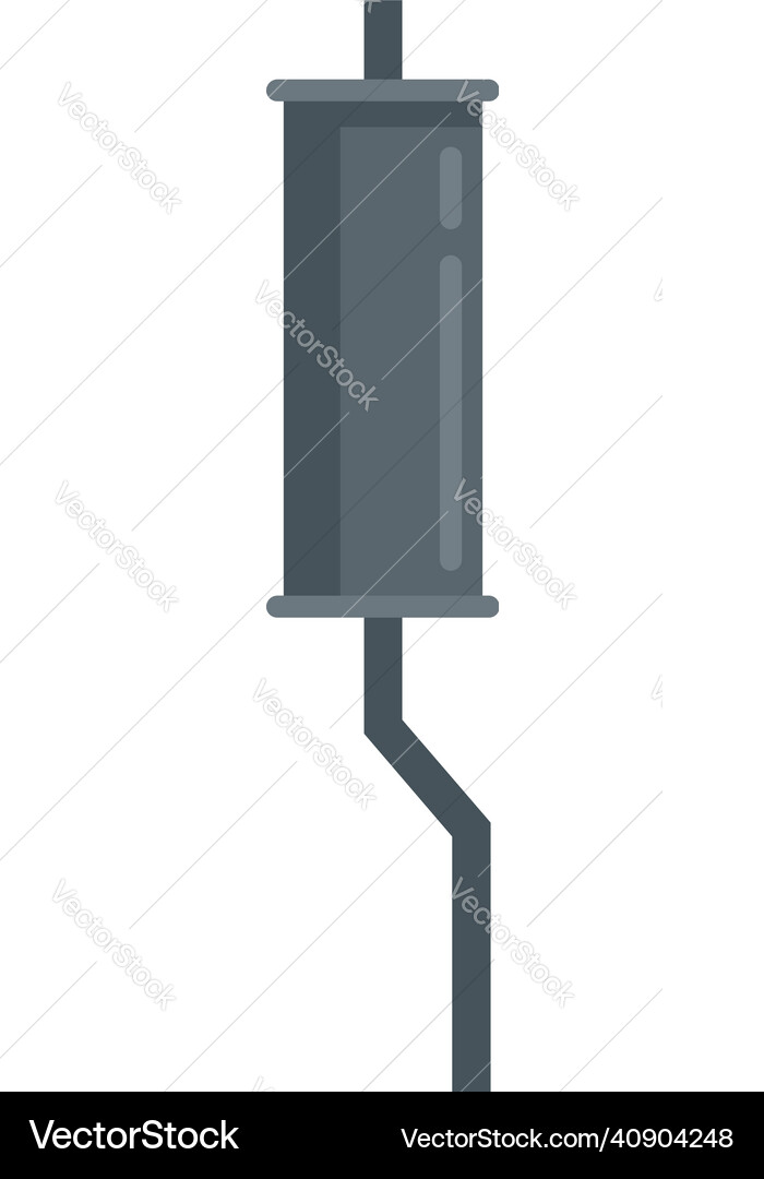 Car exhaust system icon flat isolated Car exhaust system icon flat isolated vector image