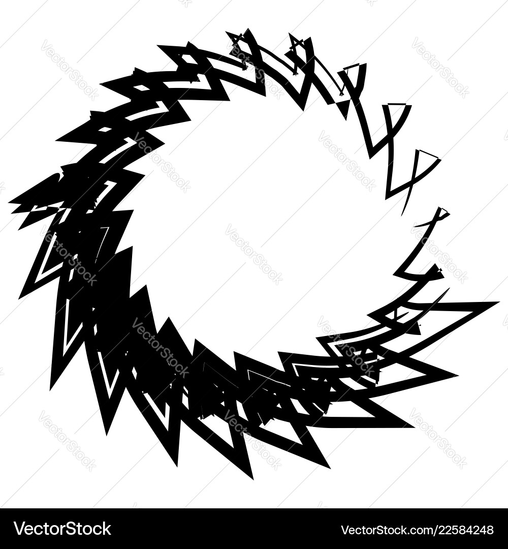 Contour shape with different distortion effect Vector Image