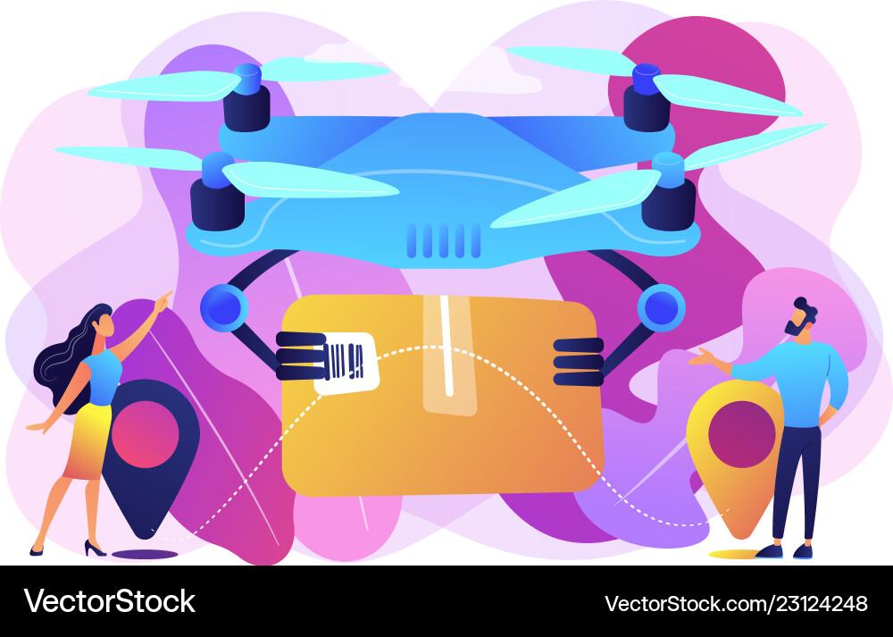 Drone delivery concept Drone delivery concept vector image