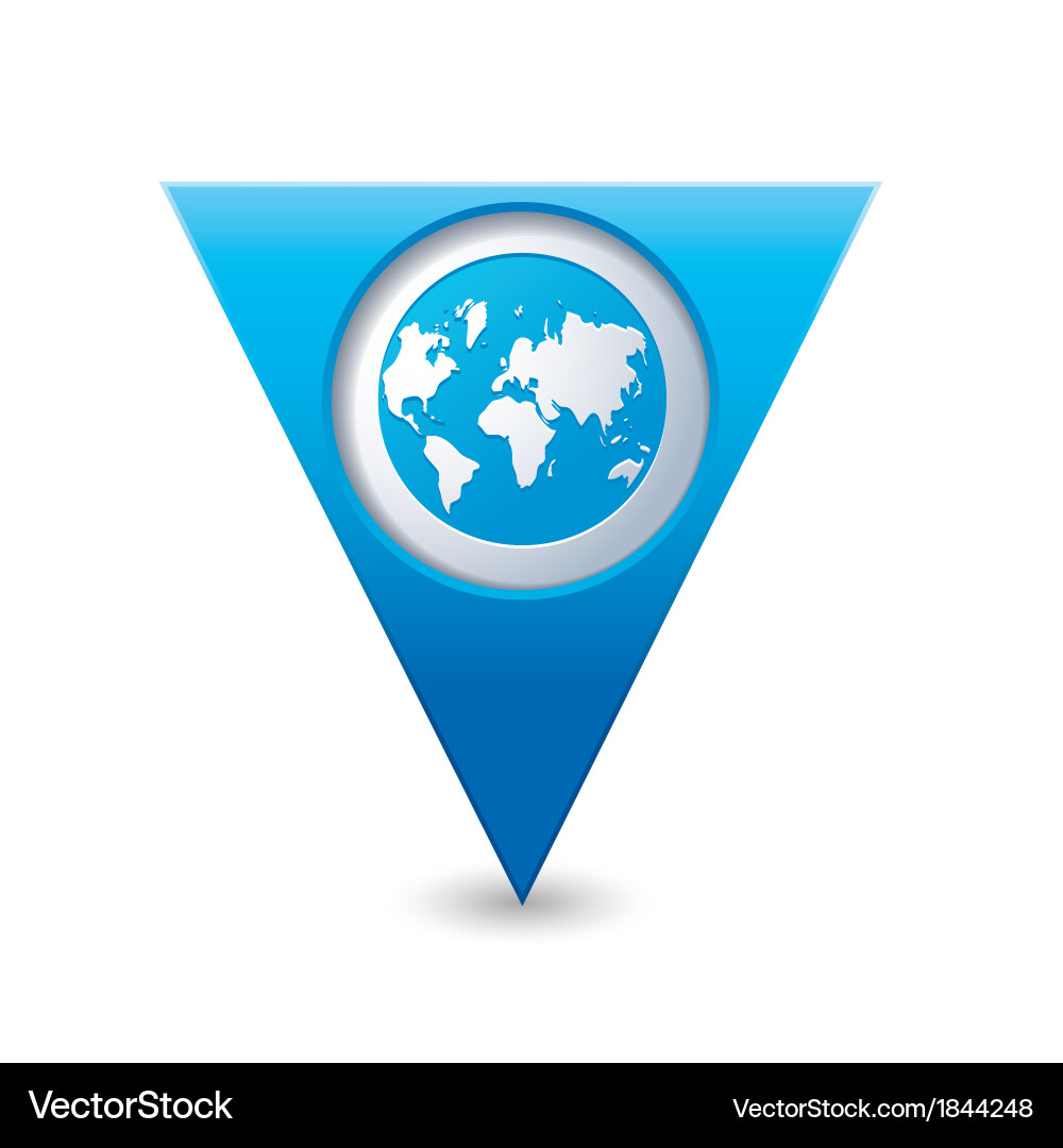 Earth Globe Map Pointer vector image