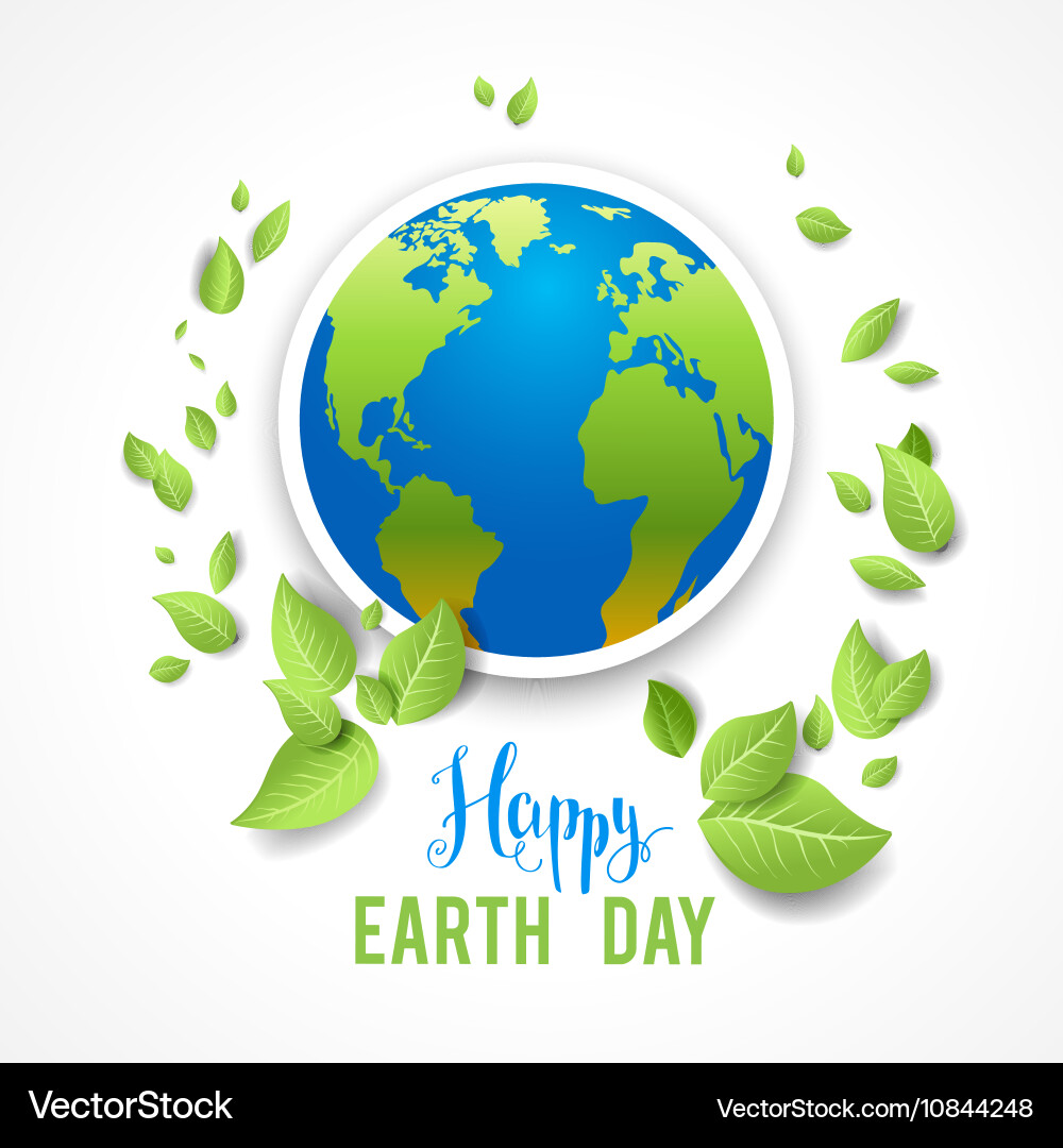 Eco image with globe Vector Image
