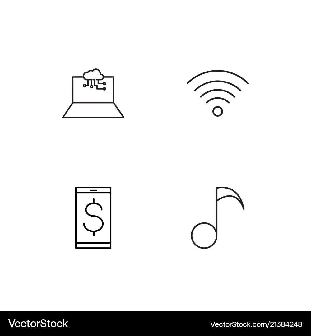 Electrical devices linear icons set simple Vector Image