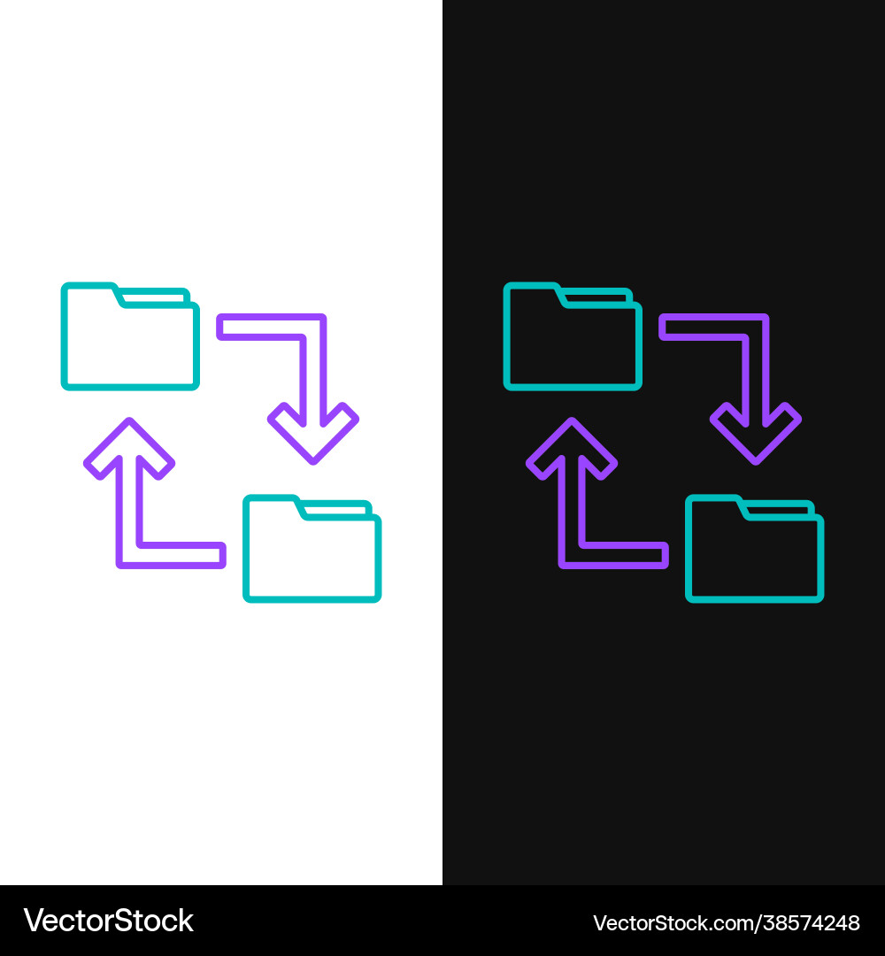 Line cloud storage text document folder icon Line cloud storage text document folder icon vector image