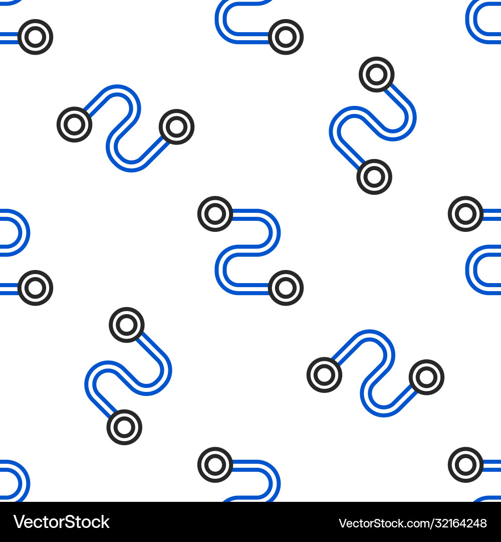 Line route location icon isolated seamless pattern Line route location icon isolated seamless pattern vector image