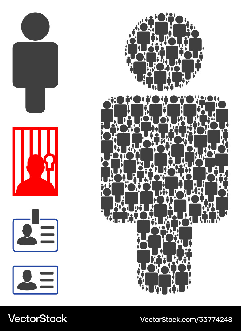 Man recursive composition self items Man recursive composition self items vector image
