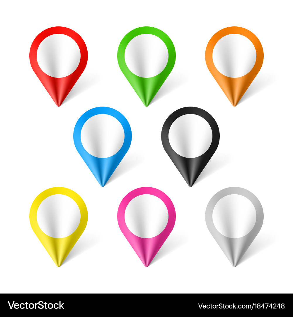 Map Pointer Set vector image
