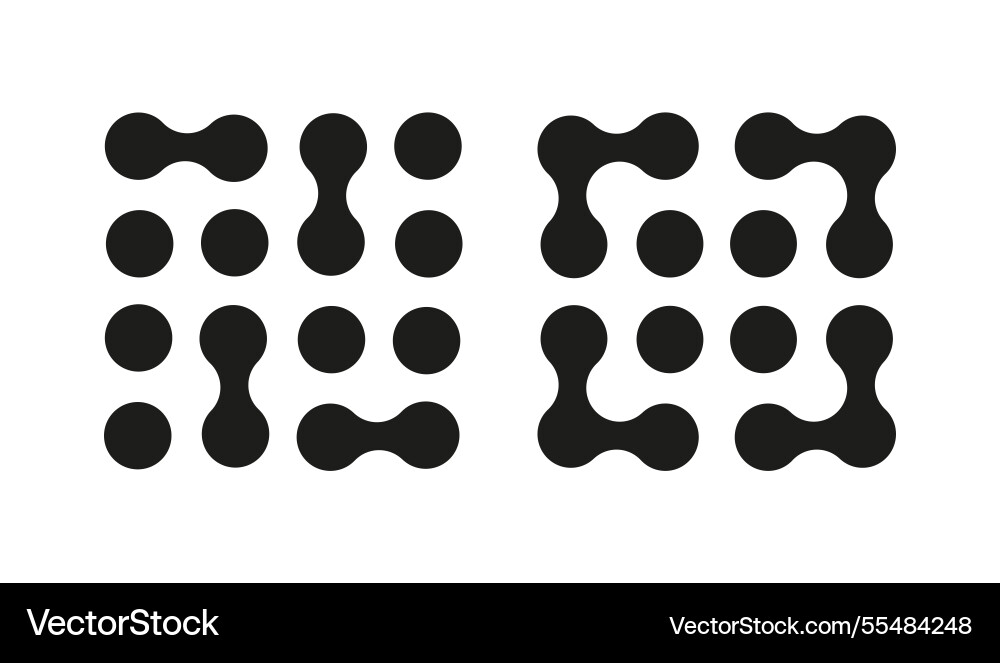Metaball dot icon patterns connected circle Metaball dot icon patterns connected circle Vector Image