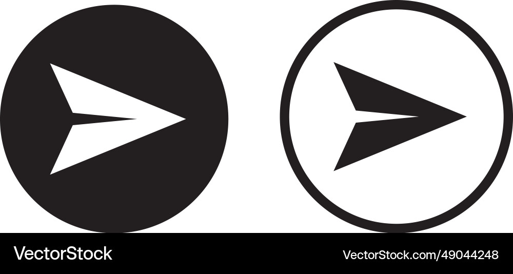 Nachricht senden Icon in einem Kreis zwei Stile gesetzt Nachricht senden Icon in einem Kreis zwei Stile gesetzt vektorbild