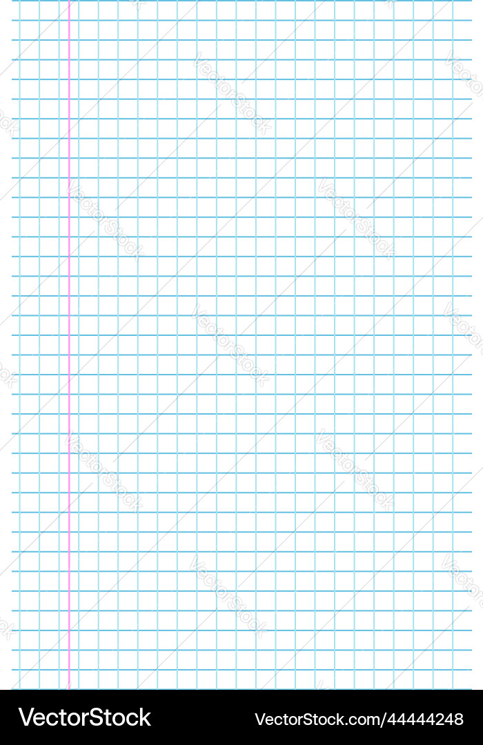 Notebook paper background grid note document vector image