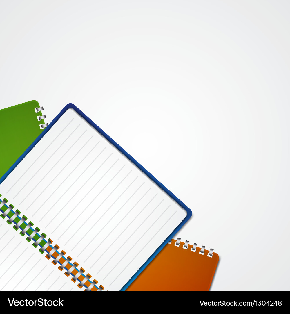 Open notebook Vector Image