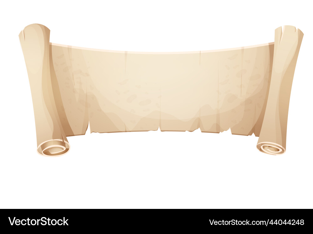 Parchment paper ancient old scroll page empty Parchment paper ancient old scroll page empty vector image