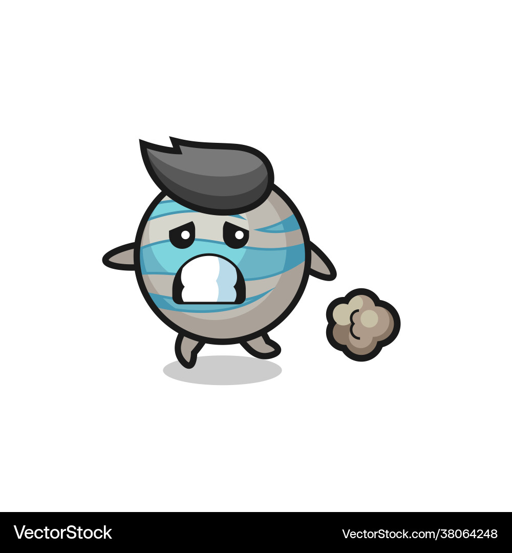 Planet running in fear Vector Image