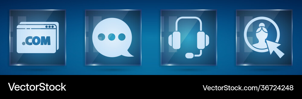 Set website template speech bubble chat Set website template speech bubble chat Vector Image