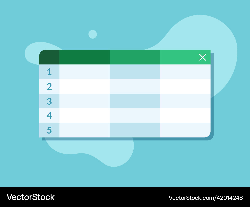 Spreadsheets application concept design Spreadsheets application concept design vector image