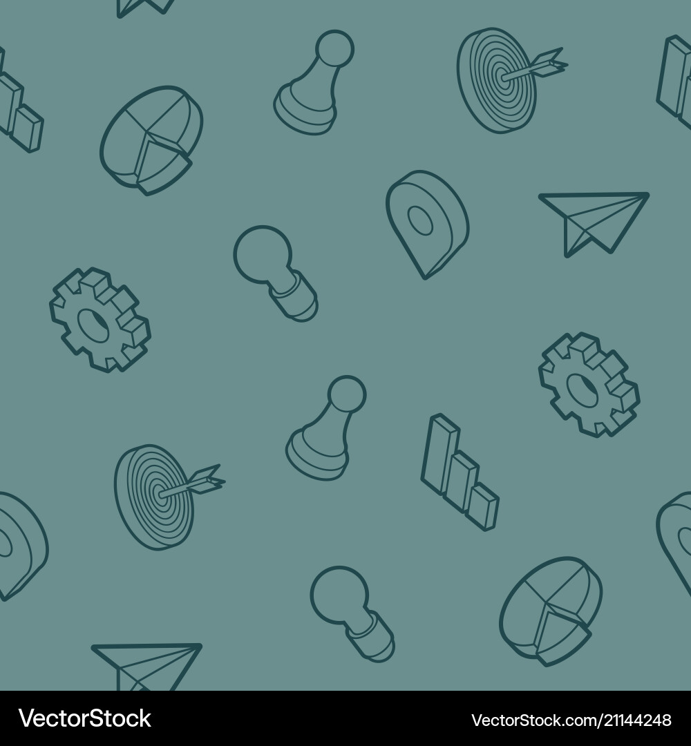 Startup outline isometric pattern Startup outline isometric pattern vector image