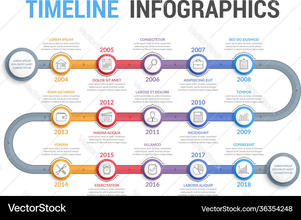 Timeline infographics Timeline infographics vector image