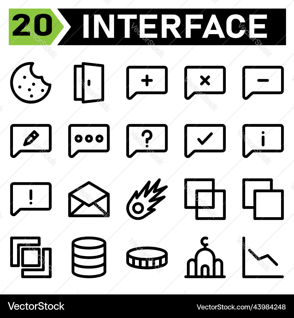 User interface icon set include cookie biscuit vector image