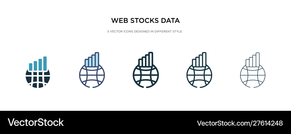 Web stocks data line graphic interface icon vector image