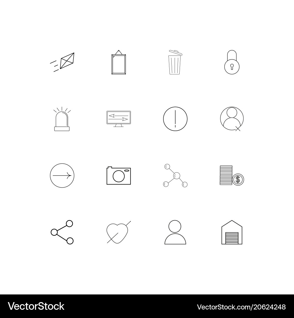 Web und Text einfache lineare Symbole gesetzt umrissen Web und Text einfache lineare Symbole gesetzt umrissen vektorbild