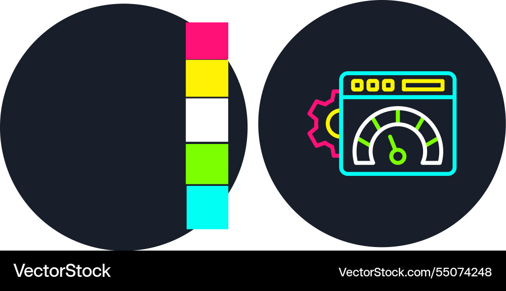 Website line multi color icon Vector Image