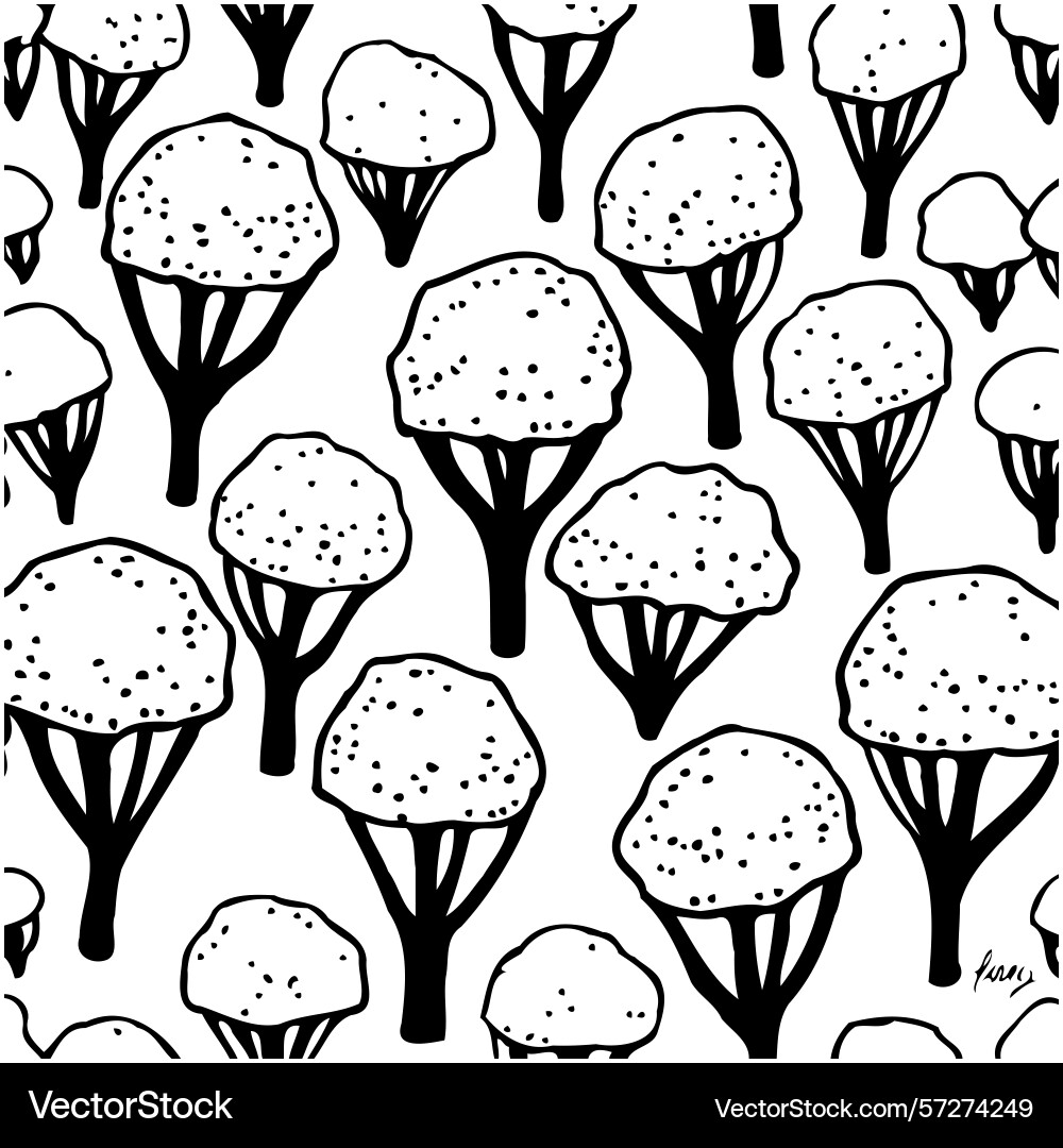 Abstract minimalist forest pattern featuring Abstract minimalist forest pattern featuring Vector Image