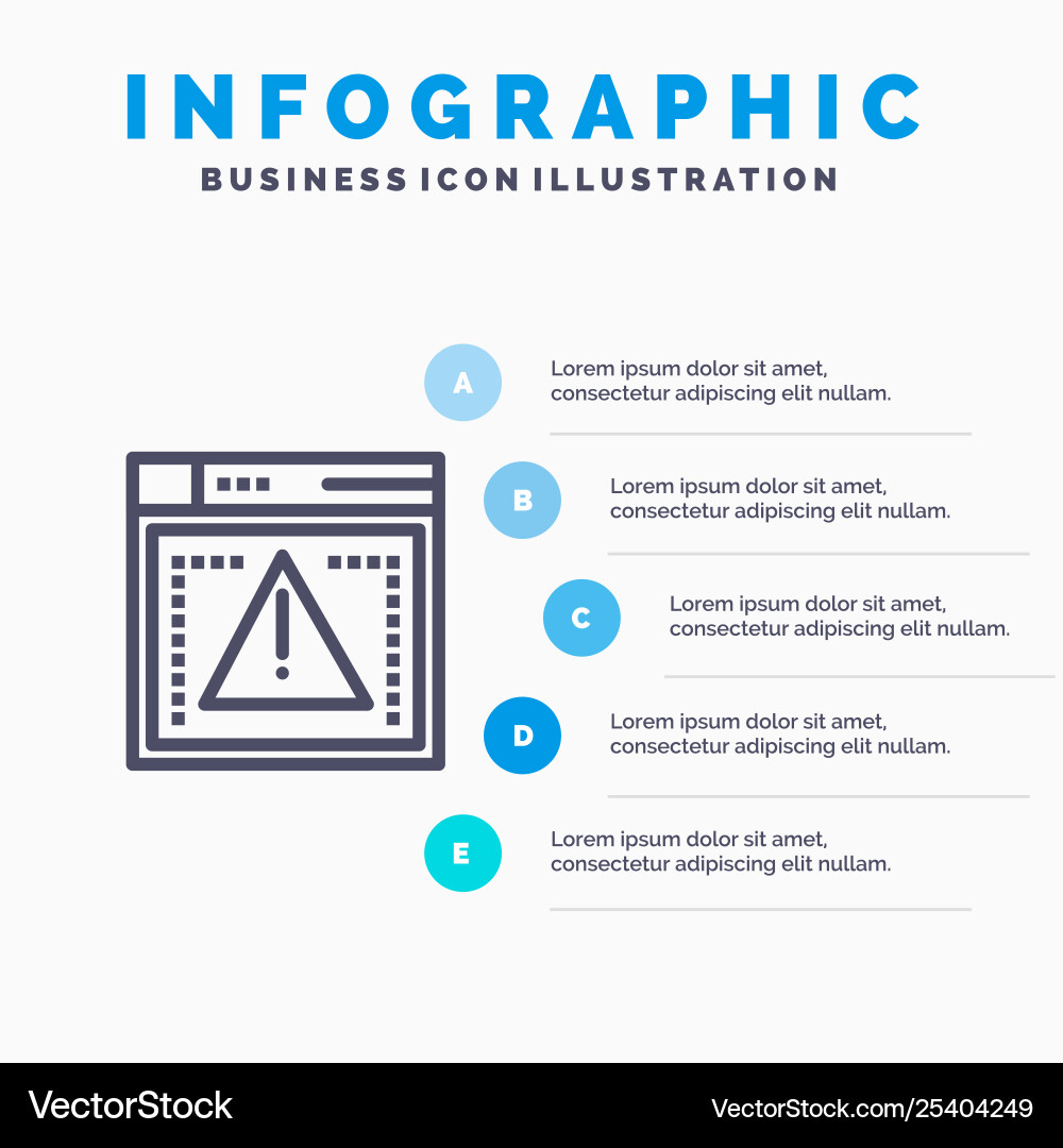 Computing coding error blue infographics template Computing coding error blue infographics template vector image