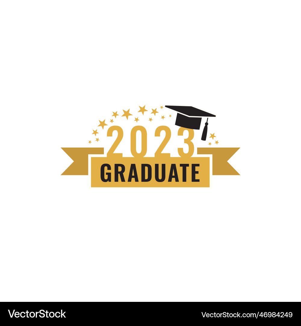 Graduate 2023 Abschlussfeier Logo Design Graduate 2023 Abschlussfeier Logo Design vektorbild