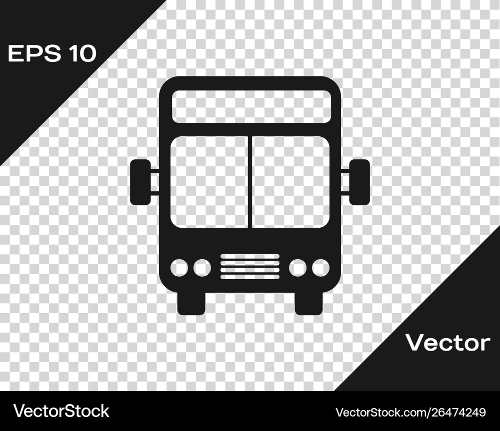 Grey bus icon isolated on transparent background Grey bus icon isolated on transparent background Vector Image