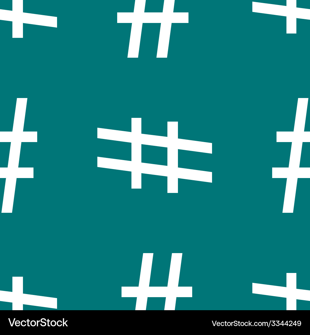 Hesh tag web icon flat design seamless pattern vector image