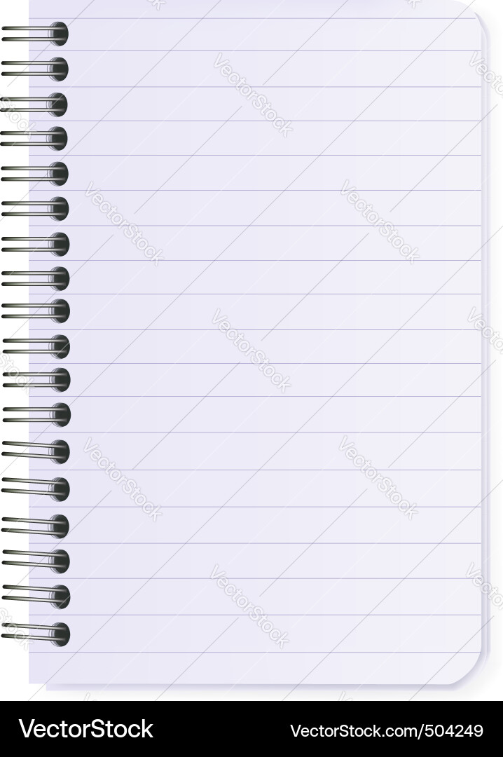 Lined Notebook vector image